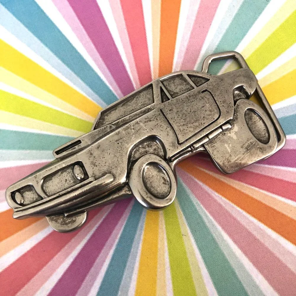 1970’s inspired muscle car Hemi Cuda belt buckle hot rod